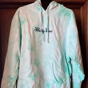 Teal tie dye shelly cove sweatshirt size large